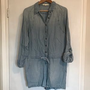 EUC tencel chambray romper